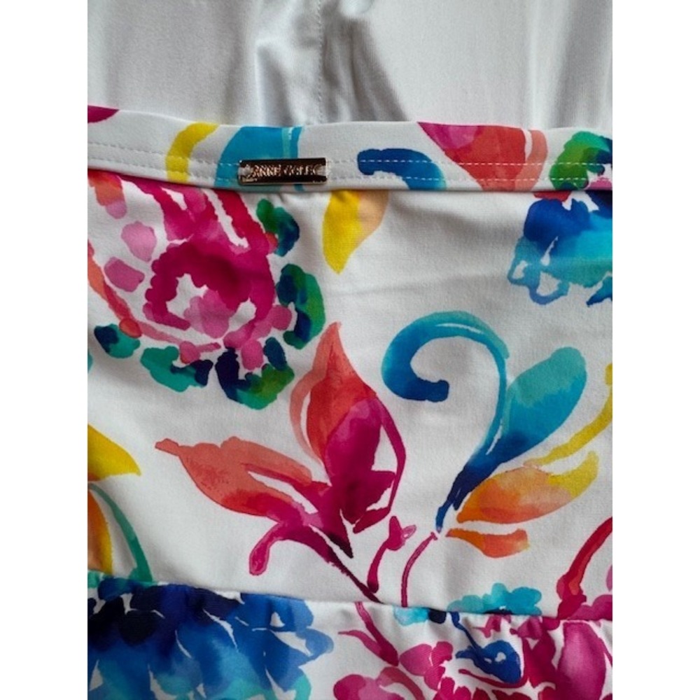 NWT Anne Cole Women's Surplice Maillot Swim Dress‎ Swimsuit Floral Size 10 - Picture 5 of 9